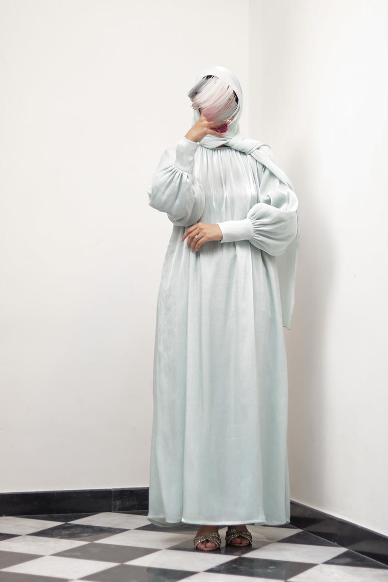 Glacé Mint Muse Abaya - Image 8