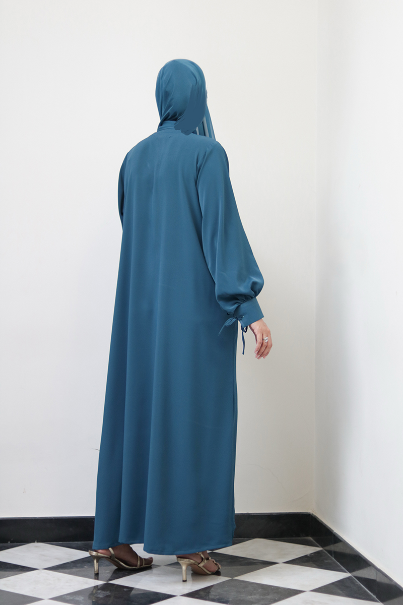 Really Teal Bow Everyday Abaya