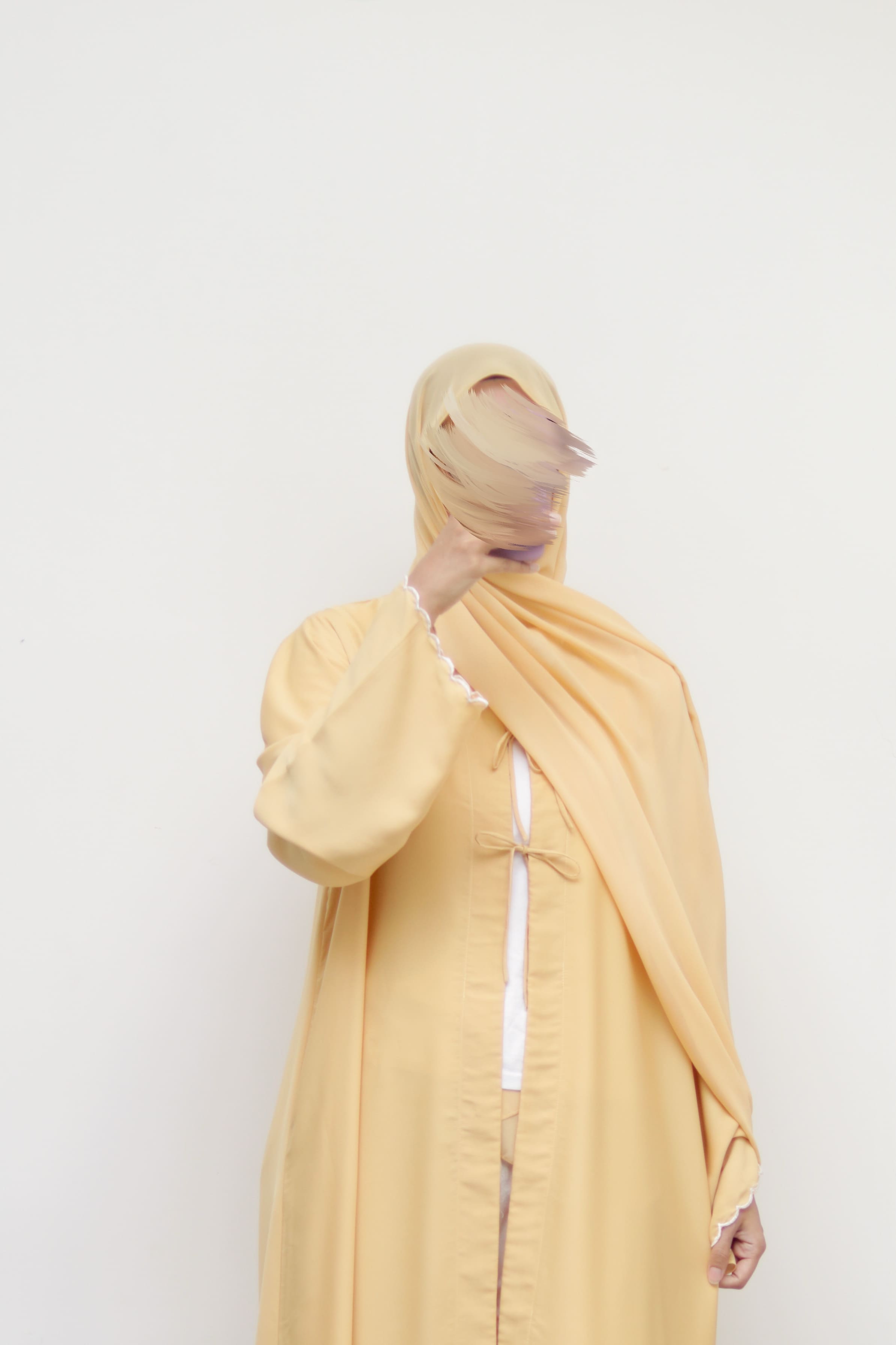 Lemonade Embroidered Kimono Abaya - Image 4