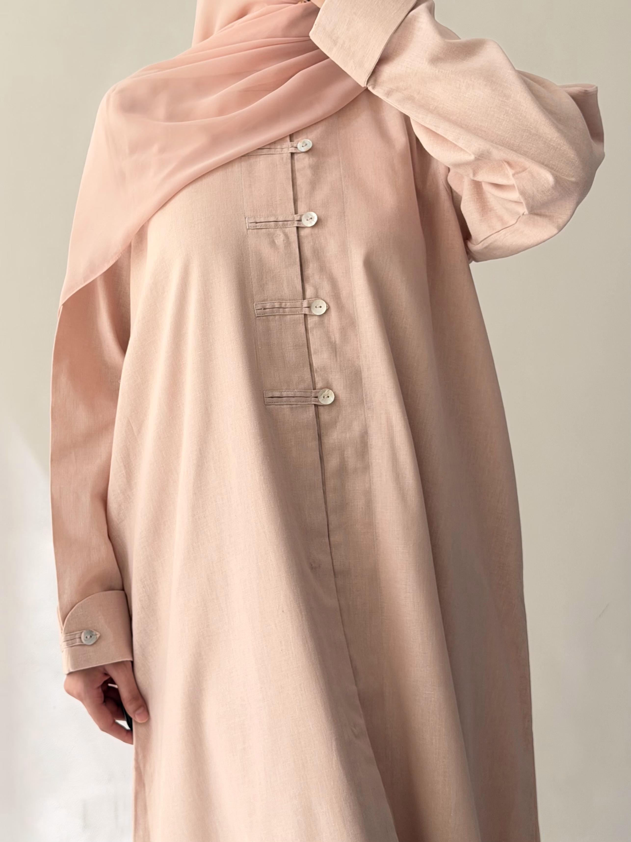 Soft Clay Button-Line Abaya - Image 8